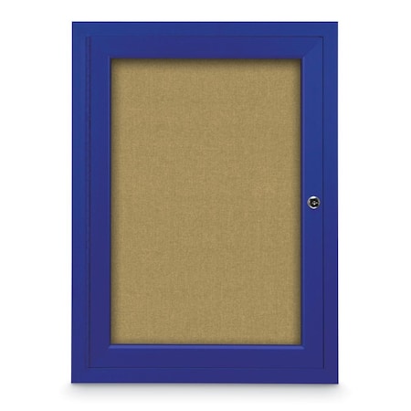 United Visual Products Drop-In Shadowbox, 24"x36", Walnut/Blue Sp UVSB2436-WALNUT-BLSPRU